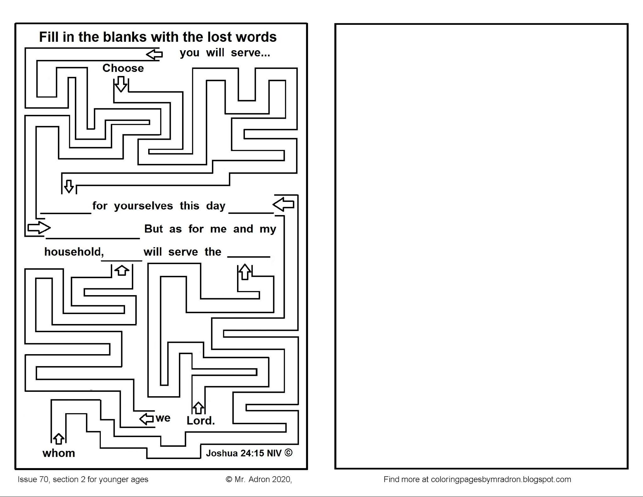 Printable Joshua Activity Sheets