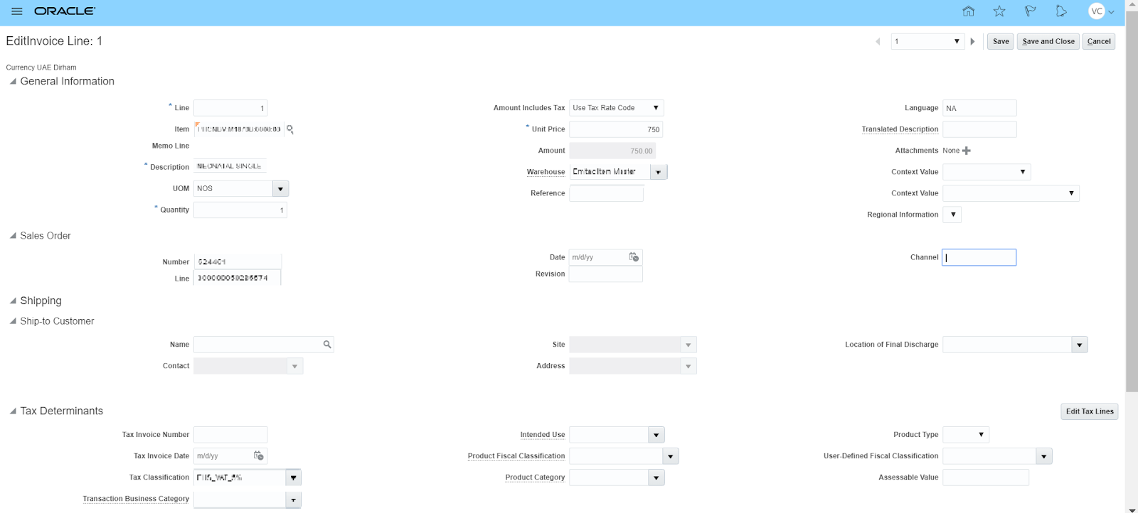 HSRoracentre: How to create AR transaction in oracle Cloud