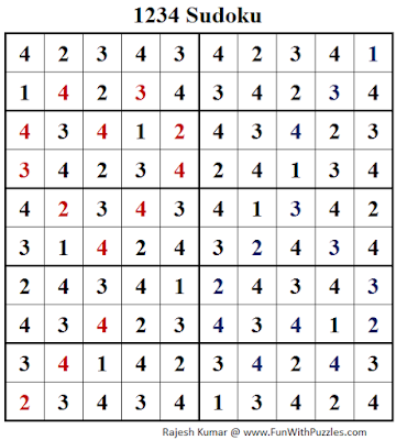 1234 Sudoku (Fun With Sudoku #134) Solution