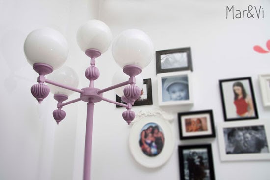 Lámpara renovada con Chalk Paint