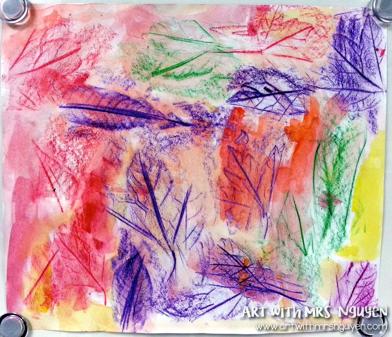 Fall Leaf Rubbings (K) Art with Mrs. Nguyen