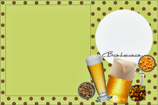 Beer, Fries and Peanuts: Free Printable Invitations. For Invitations, Cards, Backgrounds or Labels.