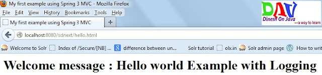 Spring Logging with Log4J Example