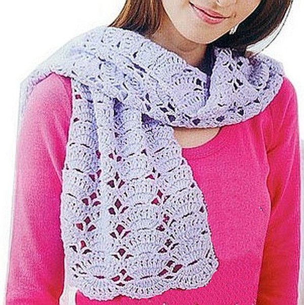 bufandas tejidas a gancho modernas