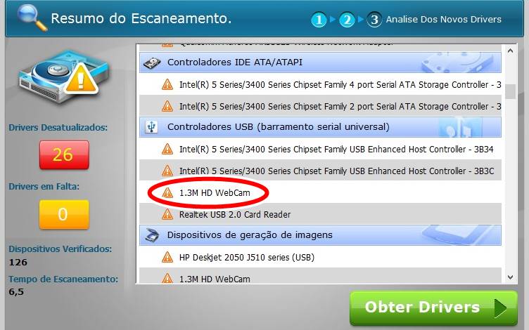 Obter o driver de qualquer webcam