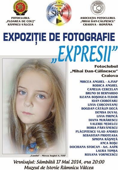 EXPOZIŢIE DE FOTOGRAFIE "EXPRESII" - FOTOCLUBUL MIHAI-DAN CĂLINESCU" - CRAIOVA