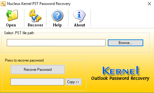 Logiciel de récupération de mot de passe Outlook PST