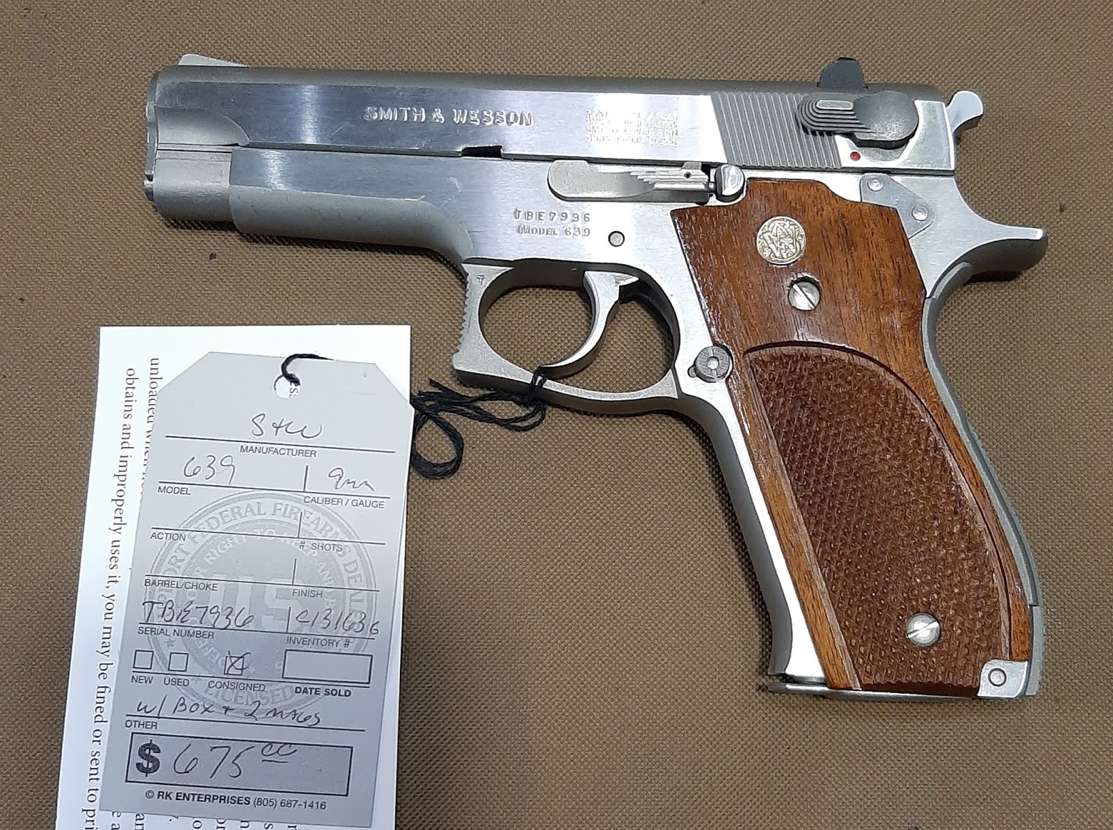 Greta's Used Guns Smith and Wesson 639