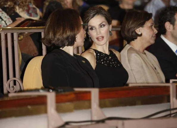 King Felipe of Spain and Queen Letizia of Spain attend the tribute to US filmmaker Francis Ford Coppola at the Jovellanos Theatre in Gijon