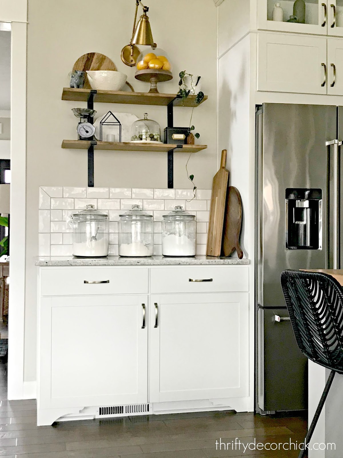 Diy Furniture Feet For Basic Kitchen Cabinets From Thrifty Decor Chick