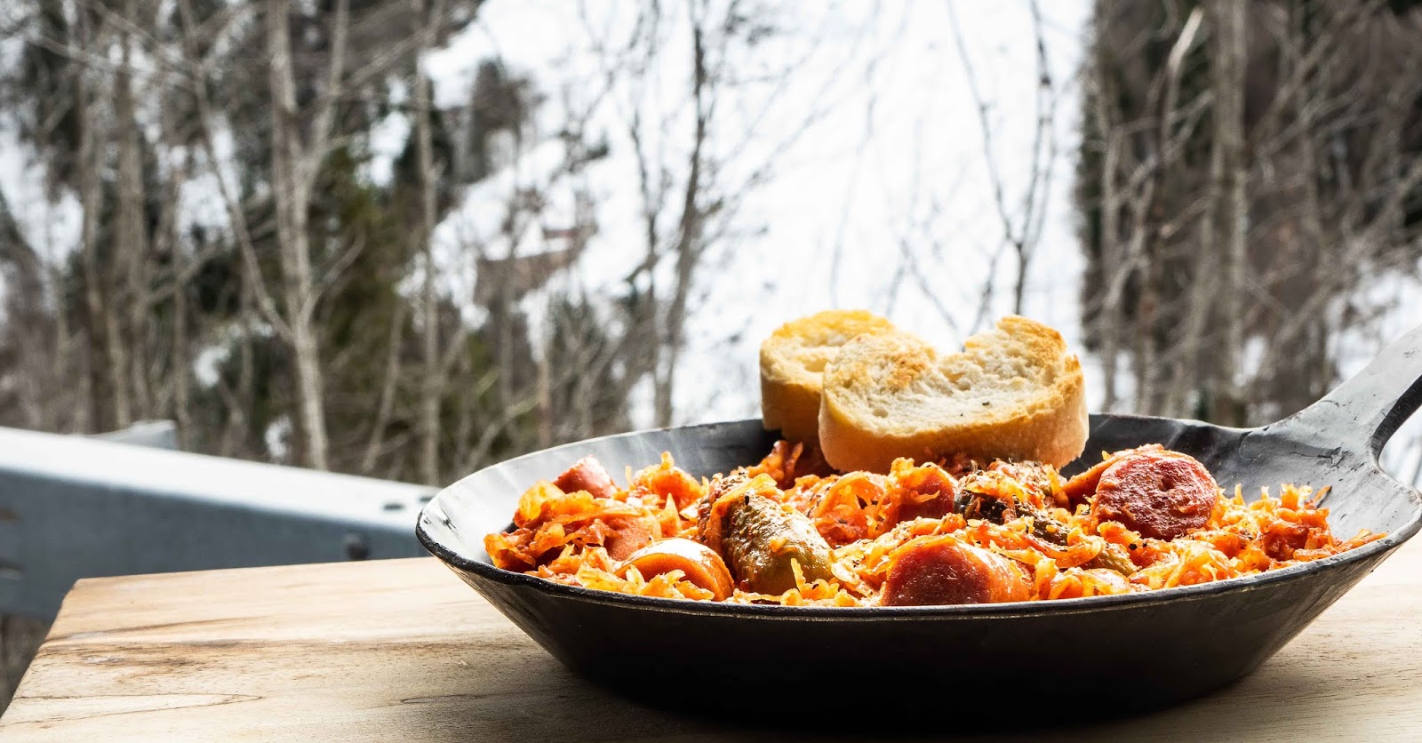 stuttgartcooking: Pikante Sauerkraut-Pfanne im Wohnmobil gekocht stuttgartcooking: Pikante Sauerkraut-Pfanne im Wohnmobil gekocht