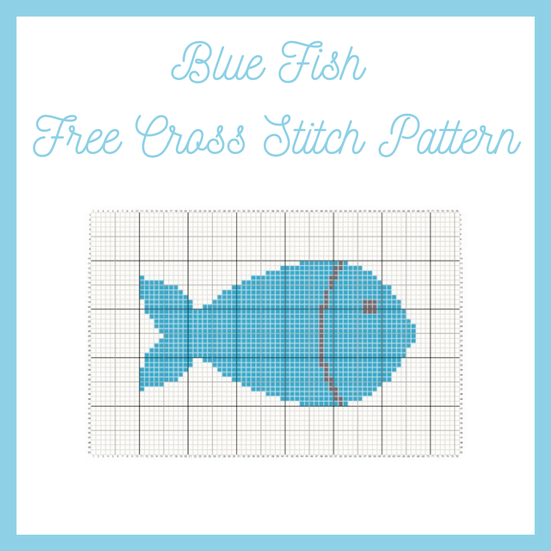 Blue Fish Free Cross Stitch Pattern Keeping it Real