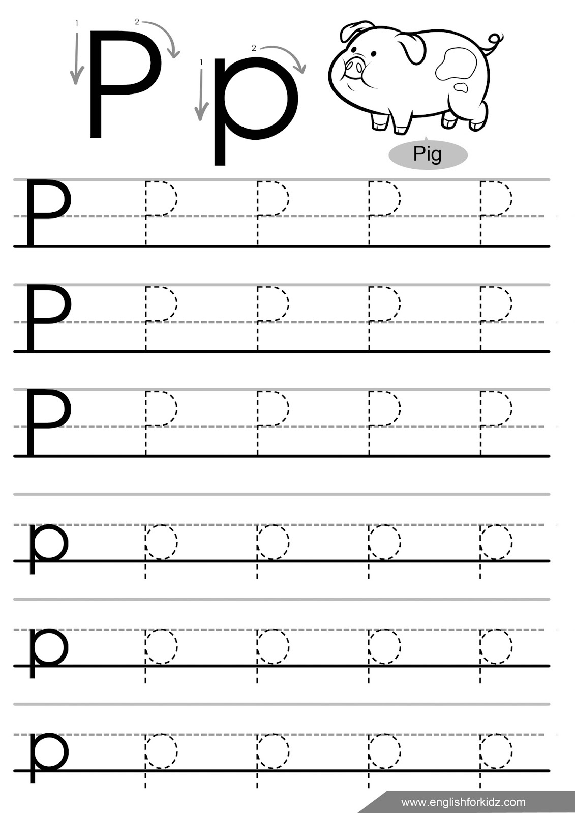 P Worksheet Printable Free