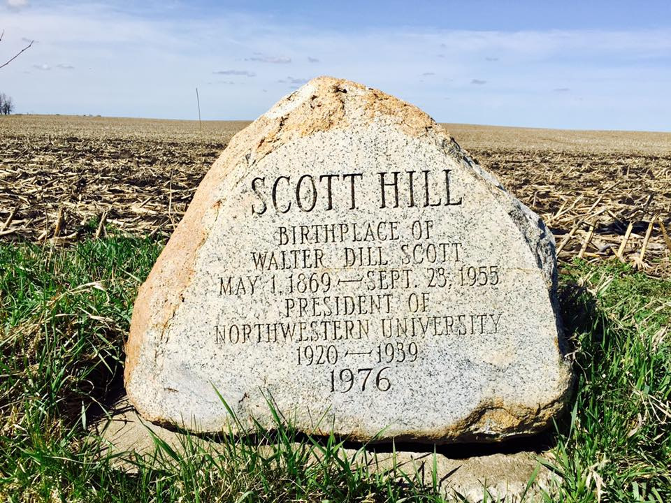McLean County History by Bicycle Scott Hill Monument Blue Mound Township