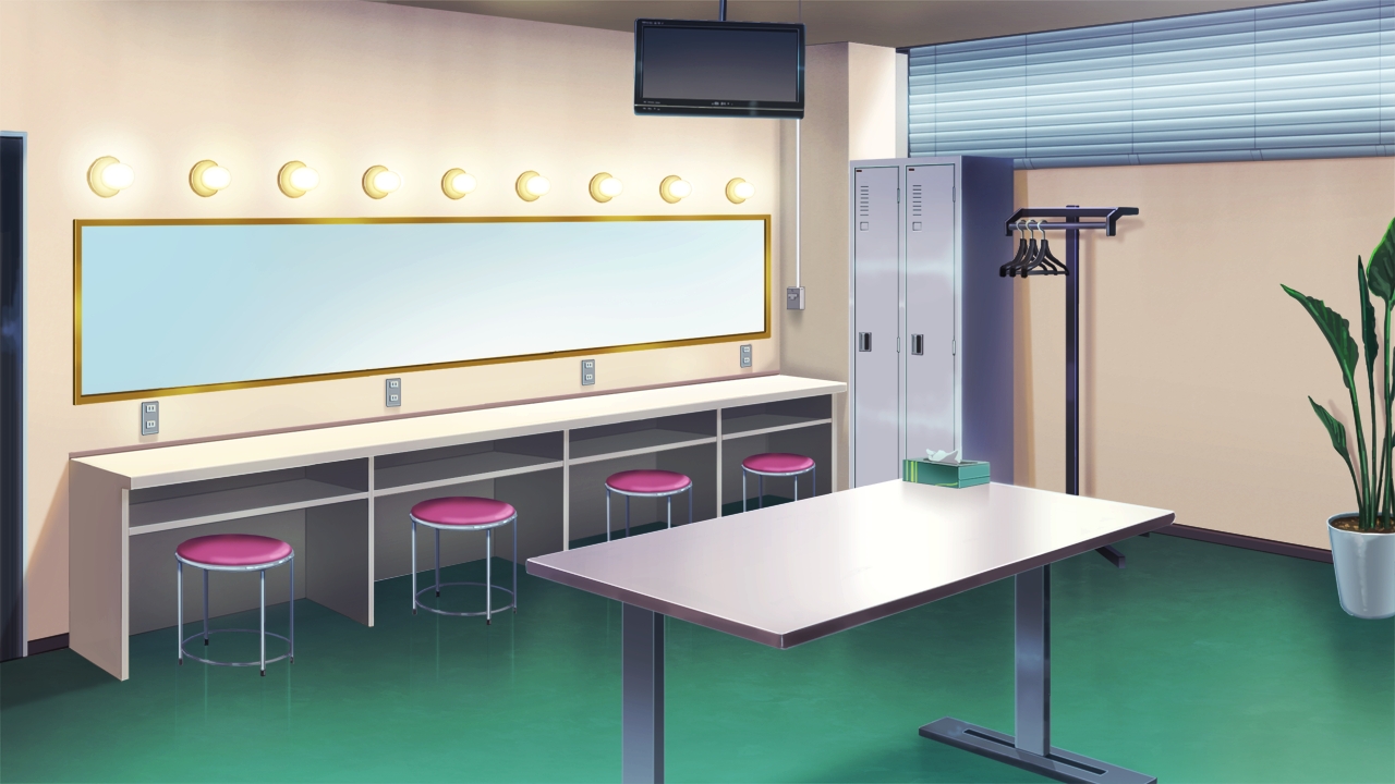 Anime Landscape Pop Stars Dressing Room (Anime Background)
