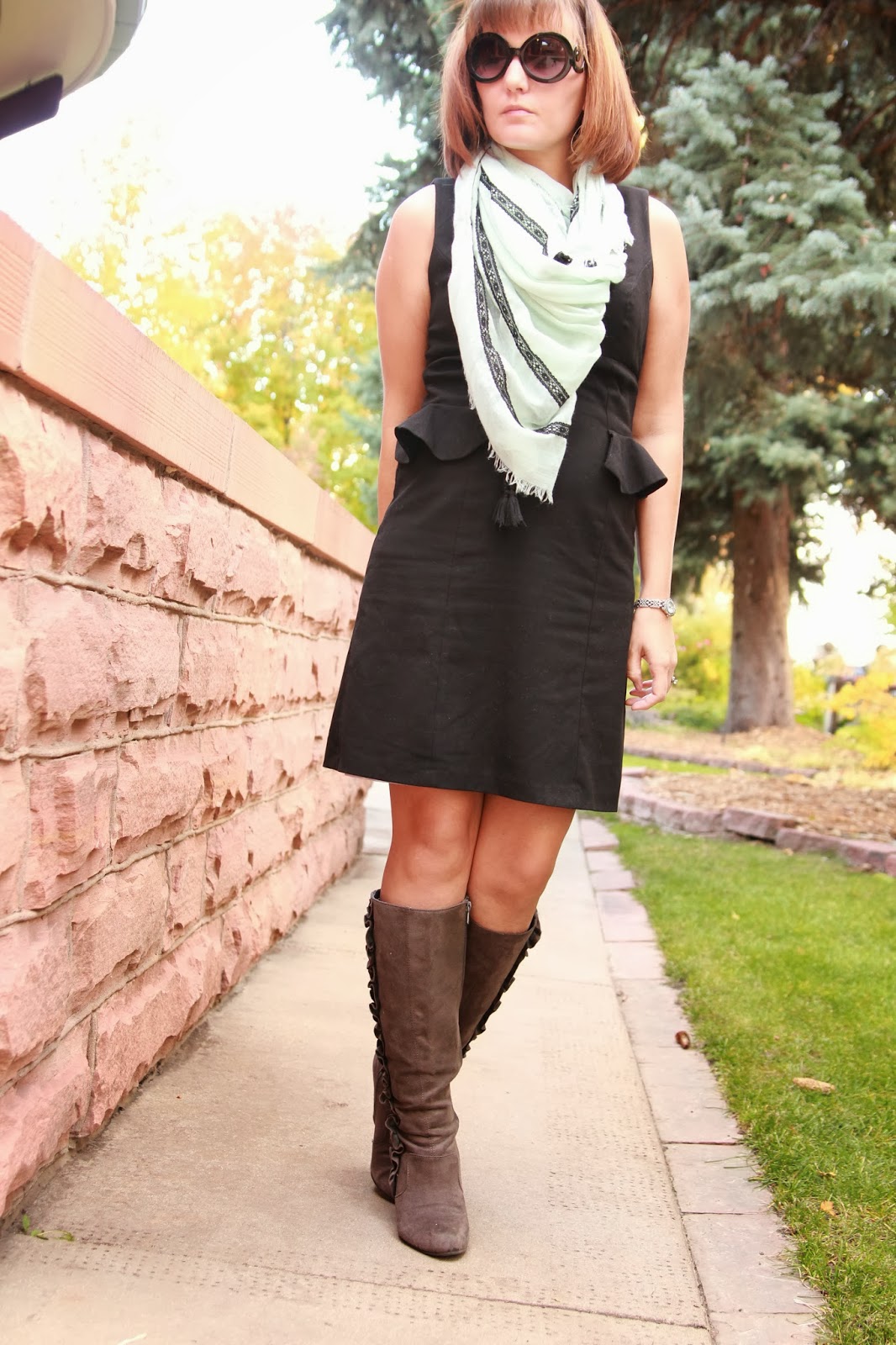 FranniePantz: Mission #21, Day 2--LBD, Scarf and Boots