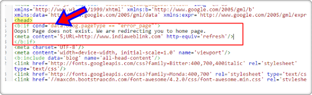 Blogger में Custom Redirect Error 404 Page Not Found सेटिंग कैसे करें