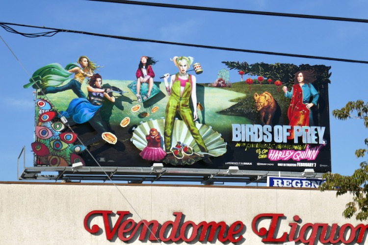 Extra-dimensional Birds of Prey movie billboard Birds of Prey movie billboard