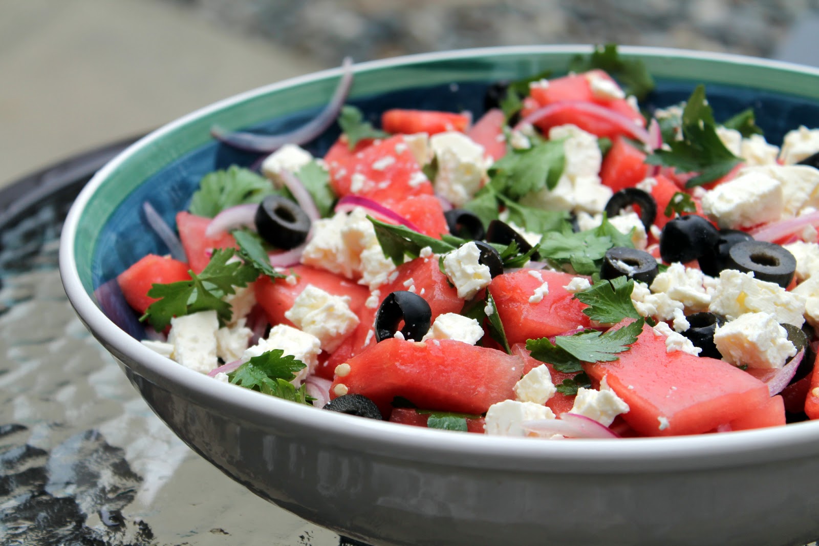 Food for Thought Watermelon Feta and Olive Salad