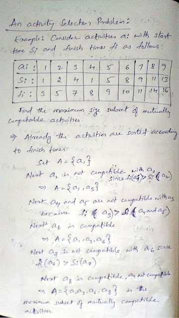 An activity-selection problem ~ ashrafedu