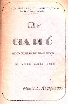 Bộ Gia phả họ Trần Đăng (Thạch Khê - Thạch Hà - Hà Tĩnh)