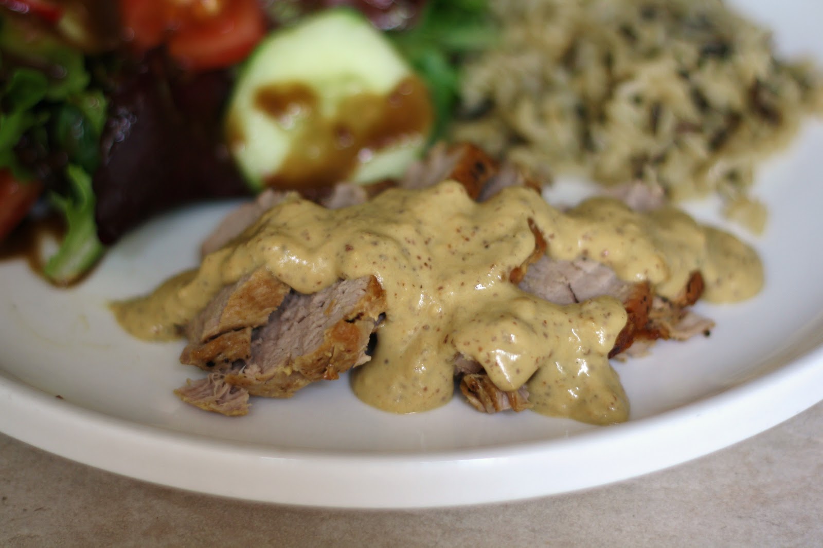 what's for dinner? pork tenderloin with mustard sauce... 45 minutes