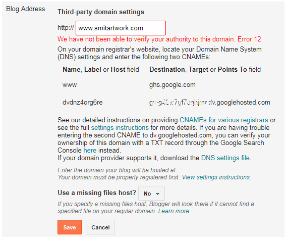 Setting up BlogSpot Custom Domain To GoDaddy