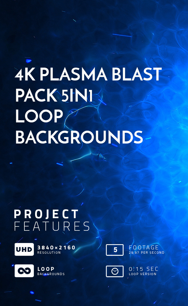 4K Plasma Blast Pack 5In1Loop Backgrounds - 1