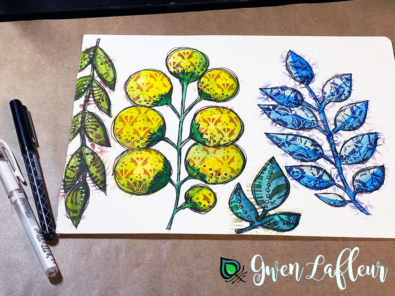 How to use Watercolors with Stencils - Hop-A-Long Studio