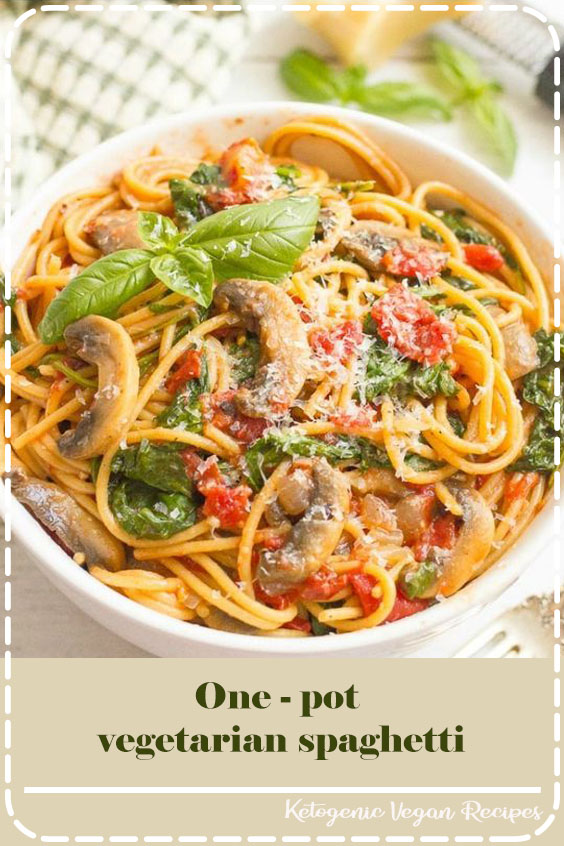 Onepot vegetarian spaghetti Hebbar's Kitchen