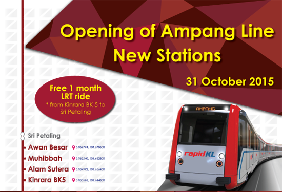 Tambang Percuma Sebulan LRT Sri Petaling - Kinrara BK5