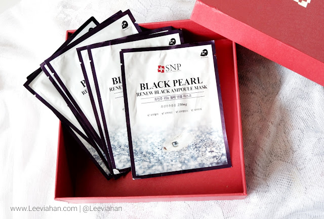 REVIEW SNP Black Pearl Renew Black Ampoule Mask, Sheet Mask, Masker Wajah