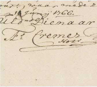 Handtekening notaris Egidius Cremer