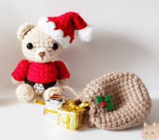 PATRON GRATIS OSO NAVIDAD AMIGURUMI 47706 🧸