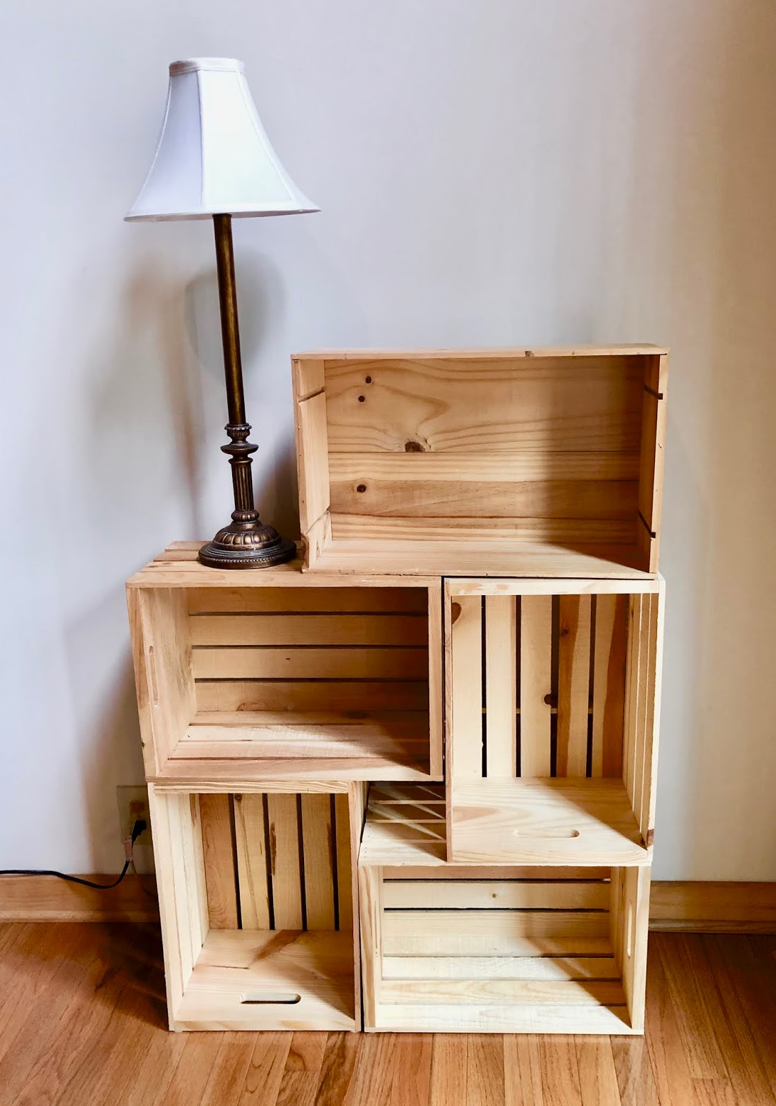 Ms. Nancy's Nook Wooden Crate Shelves DIY