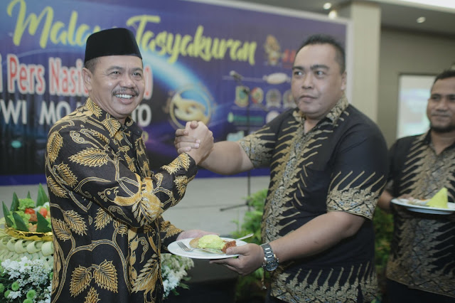 Malam Tasyakuran PWI Mojokerto Berlangsung dengan Guyup Rukun