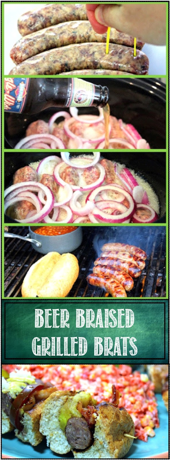 52 Ways to Cook Beer Braised Grilled Brats Grilling Time