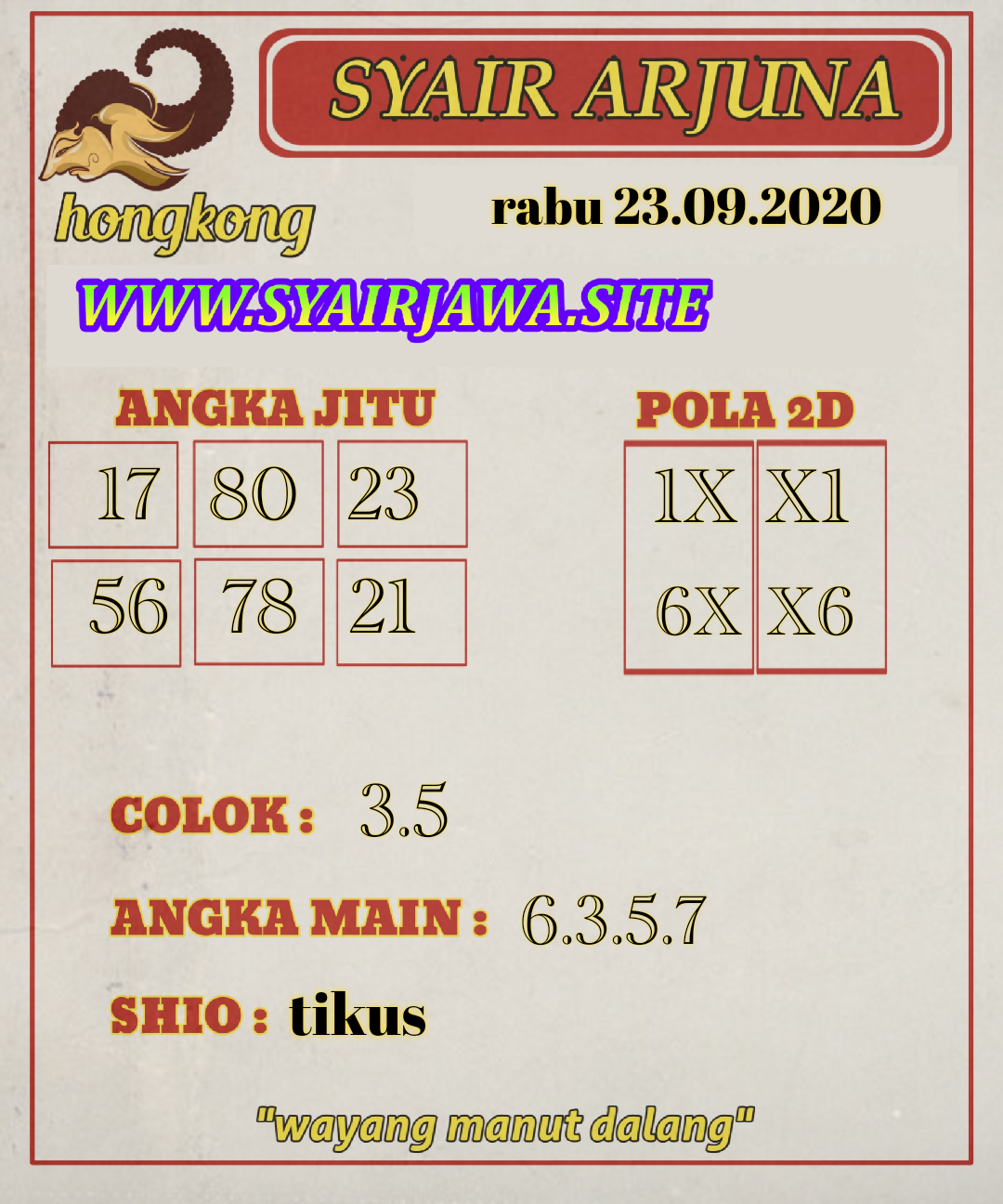 Syair Hk Malam Ini Rabu 23 09 2020 Syair Hk Malam Ini Sgp Sdy Prediksi