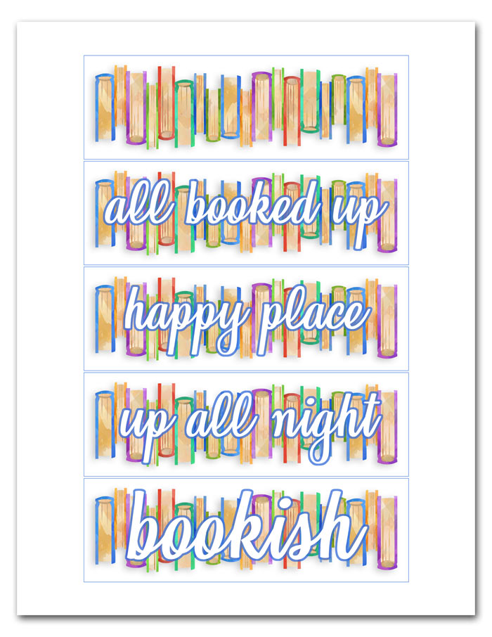 5 Free Printable Bookish Bookmarks i should be mopping the floor