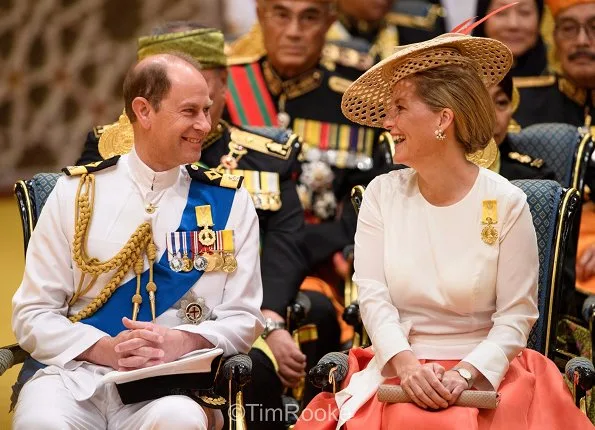 Prince Edward, Countess Sophie, Sultan Hassanal Bolkiah, Queen Saleha at Bandar Seri Begawan of Brunei