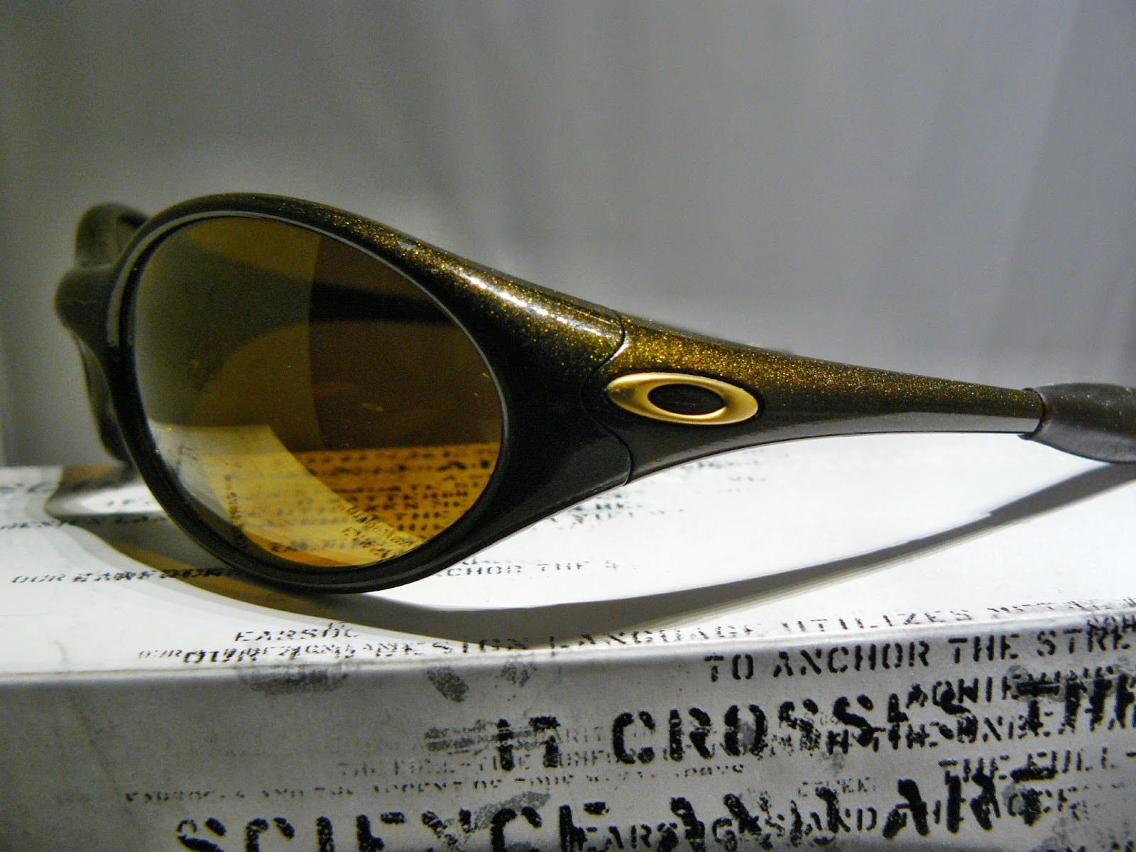 Oakleyforsale Oakley Eye Jacket, Black Gold, Gold Iridium