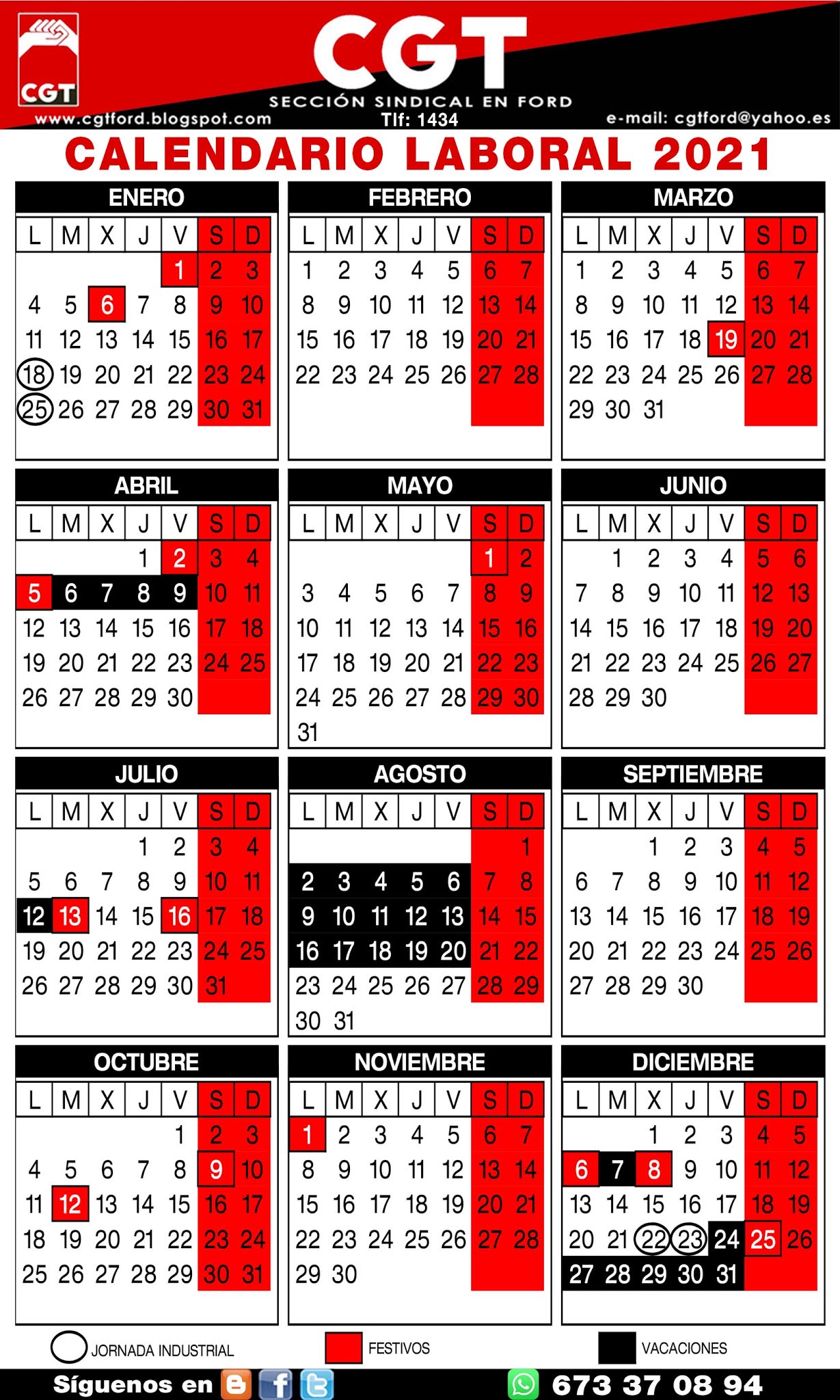 mezclador esencia conversacion calendario laboral 2021