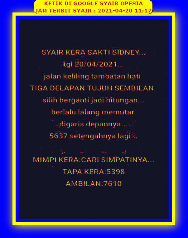 PREDIKSI togel sydney
