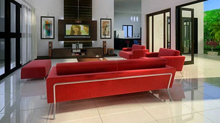 Simple minimalista Sala de estar Diseño | Diseños de casas