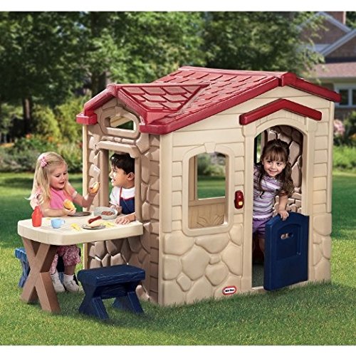 Outdoor Playhouse with Kitchen Inside