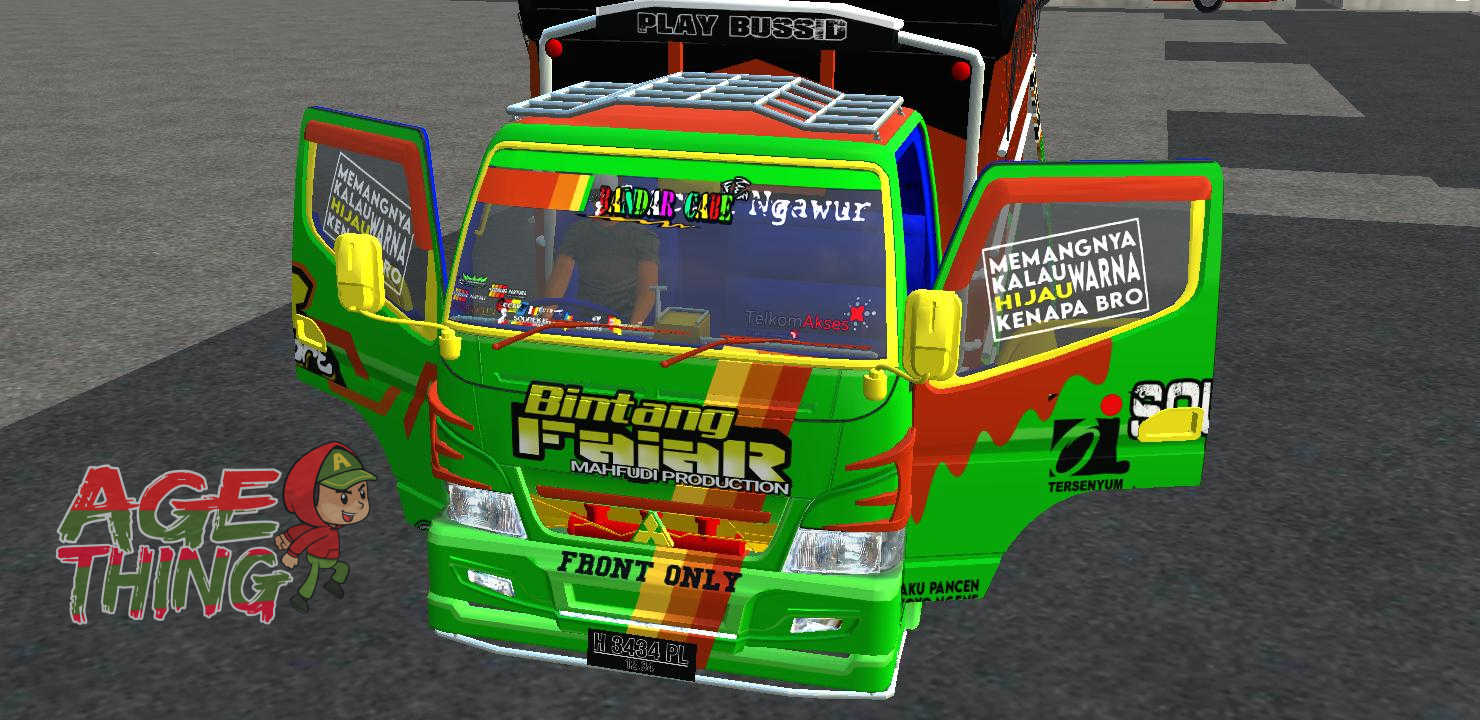 Download Mod Bussid Truck Canter Bintang Fajar Full Strobo Agething