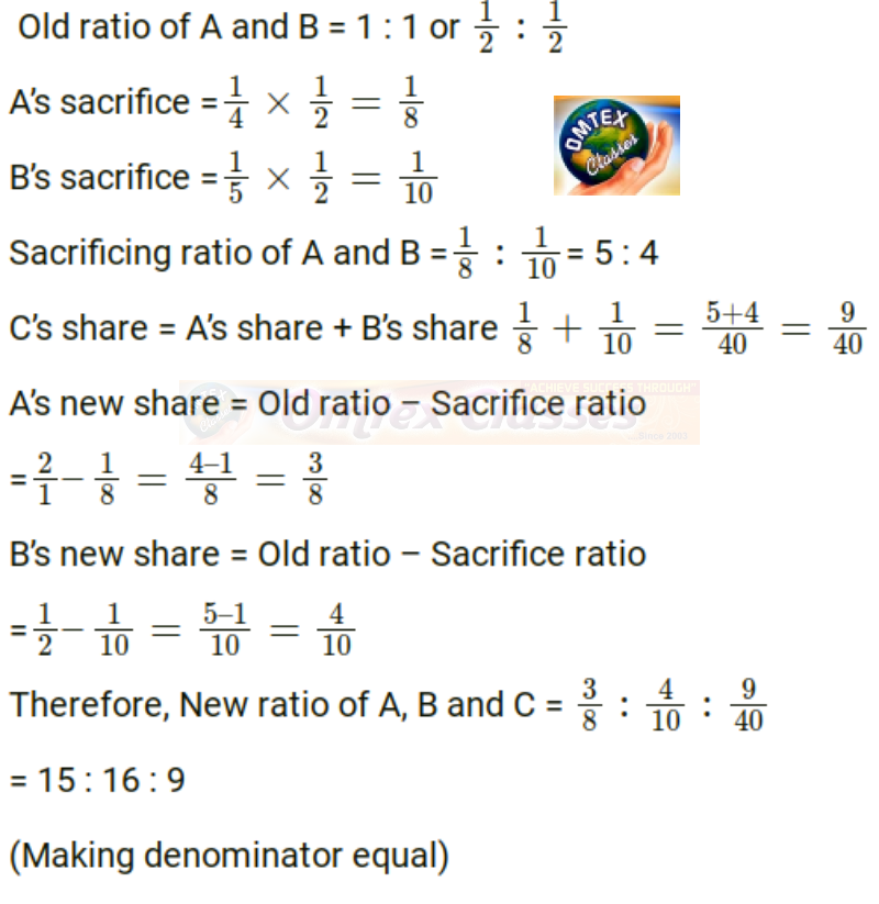 OMTEX CLASSES A And B Are Partners In A Firm Sharing Profits And omtex-classes-a-and-b-are-partners-in-a-firm-sharing-profits-and