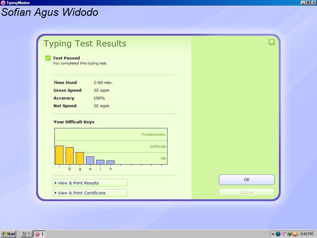 Typing test 1. тайпинг тест.