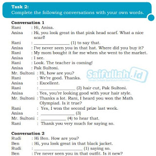 Pembahasan Soal Bahasa Inggris Kelas 10 Chapter 2 Task 2 Halaaman 28