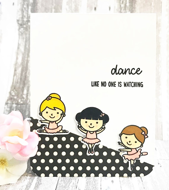 Sunny Studio Stamps: Tiny Dancer Customer Card by Lisa